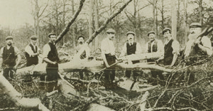 Old photo of George, Edric and younger Edric Whatton.