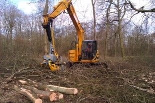 Phil operating JCB Harva dig